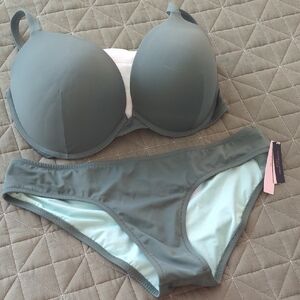 Victoria's Secret Swim Push-up Bikini 38DDD Plus Matching Bottoms